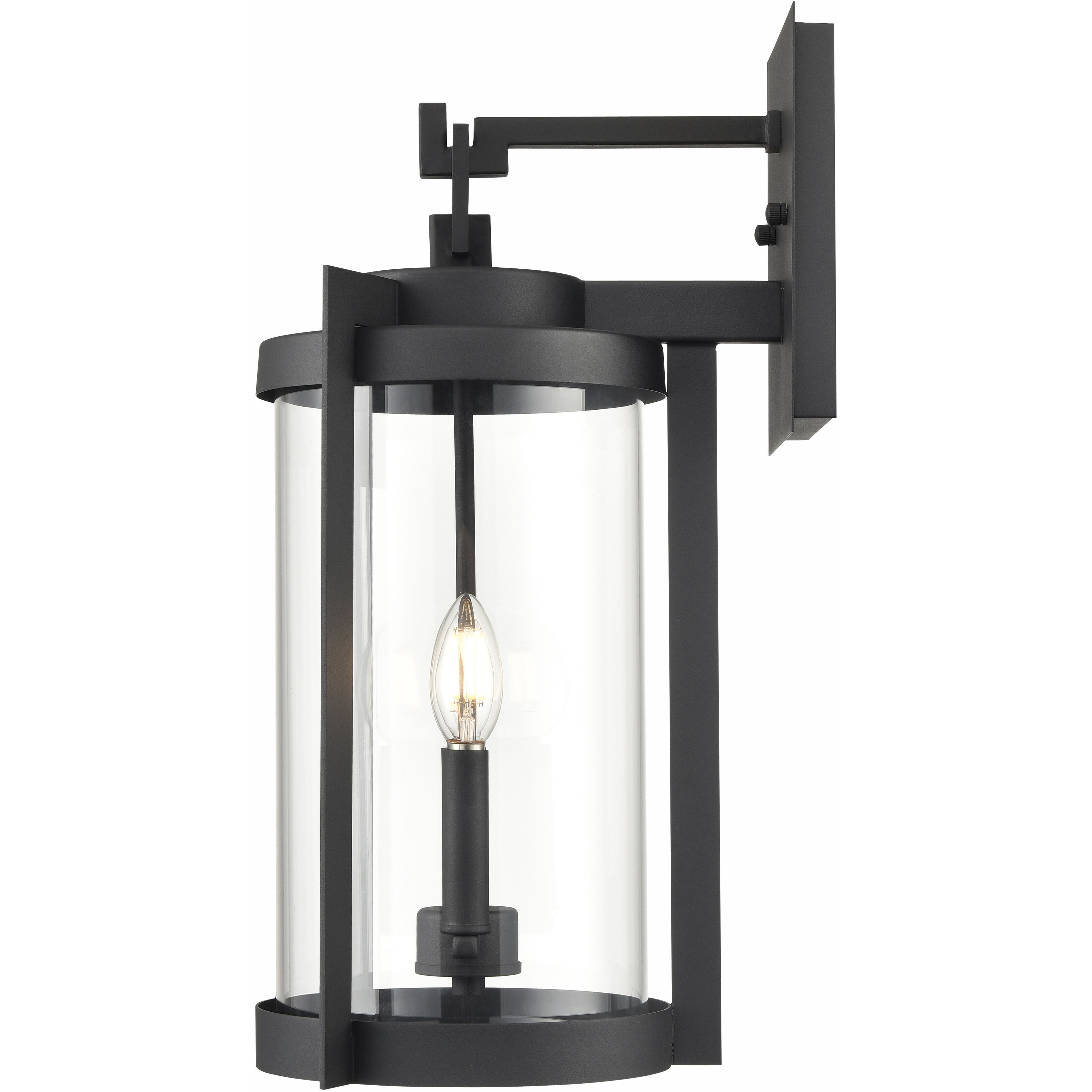 Ellway 2 Light 19.75 inch Textured Black Outdoor Wall Sconce